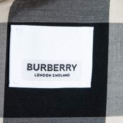 Burberry Beige Checked Cotton Button Front Short Sleeve Shirt XXL