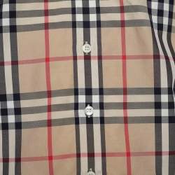 Burberry London Beige Nova Check Cotton Button Front Shirt XXL