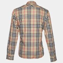 Burberry London Beige Nova Check Cotton Button Front Shirt XXL