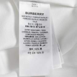 Pre Owned Burberry London White Cotton Oxford Classic Button Front Shirt L