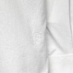 Pre Owned Burberry London White Cotton Oxford Classic Button Front Shirt L