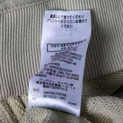 Burberry London Cream Logo Print Cotton Hoodie XS