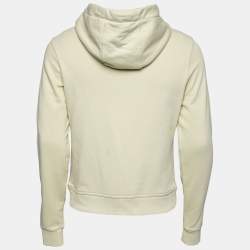 Burberry London Cream Logo Print Cotton Hoodie XS