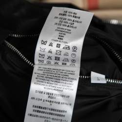 Burberry Black Reversible Check Print Synthetic Hooded Jacket L