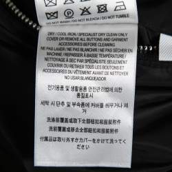 Burberry Black Reversible Check Print Synthetic Hooded Jacket L
