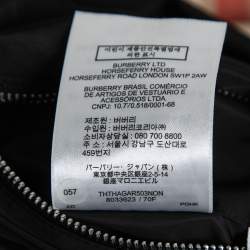 Burberry Black Reversible Check Print Synthetic Hooded Jacket L