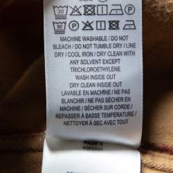 Pre Owned Burberry Brown House Check Flannel Cotton Button Front Shirt XL