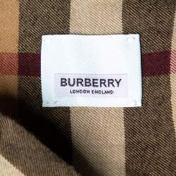 Pre Owned Burberry Brown House Check Flannel Cotton Button Front Shirt XL