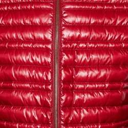 Burberry Red Synthetic Quilted Torford Jacket S