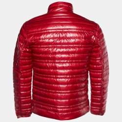 Burberry Red Synthetic Quilted Torford Jacket S
