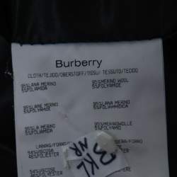 Pre Owned Burberry London Vintage Navy Blue Wool Double Breasted Coat M