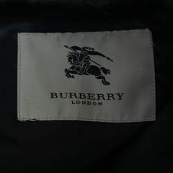 Pre Owned Burberry London Vintage Navy Blue Wool Double Breasted Coat M