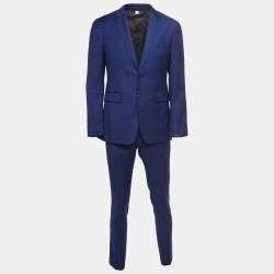 Burberry London Navy Blue Wool Suit M