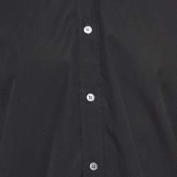 Burberry London Black Contrast Cuff Cotton Long Sleeve Shirt XXL