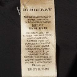 Burberry London Black Contrast Cuff Cotton Long Sleeve Shirt XXL