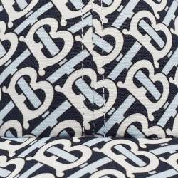 Burberry White/Blue TB Monogram Cotton Baseball Cap L