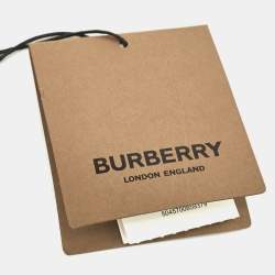 Burberry Brown Logo Embroidered Cashmere Knit Ghost Crest Scarf 