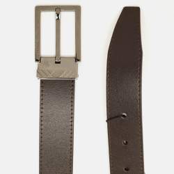 Burberry Brown Leather Buckle Belt 100 CM