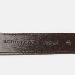 Burberry Brown Leather Buckle Belt 100 CM