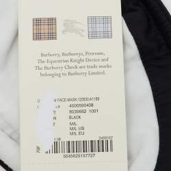 Pre Owned Burberry Black Cotton Face Mask M/L