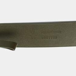 مملوكة مسبقًا حزام بربري إبزيم شيلد جلد كاكي داكن 95 سم