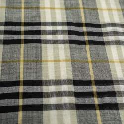 Pre Owned Burberry Sage Green Vintage Check Lightweight Wool & Silk Blend Scarf