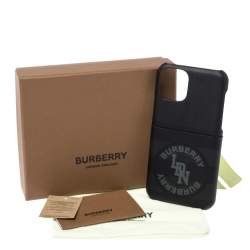 Burberry Black Coated Canvas iPhone 11 Pro Case 