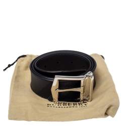 Pre Owned حزام وجهين بربري جيمس كانفاس مقوى كروهات سموكد رصاصي 80 سم