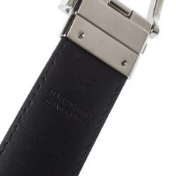 Burberry Grey Smoked Check Coated Canvas James Reversible Belt 75CM