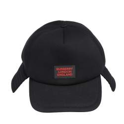 قبعة بربري لندن تراكر باكيت سوداء مقاس صغير - سمول