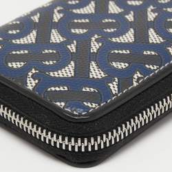 Burberry Tri Color Tb Monogram Coated Canvas and Leather Ferris Zip Around Lanyard