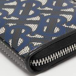 Burberry Tri Color Tb Monogram Coated Canvas and Leather Ferris Zip Around Lanyard