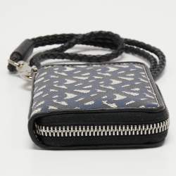 Burberry Tri Color Tb Monogram Coated Canvas and Leather Ferris Zip Around Lanyard