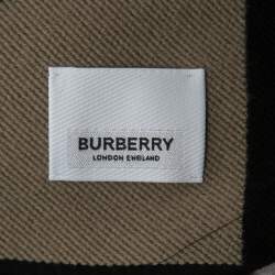 Burberry Beige See the Future Wool Football Scarf