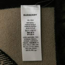 Burberry Beige See the Future Wool Football Scarf