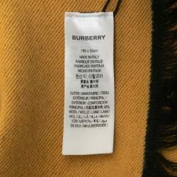 Pre Owned Burberry Dark Grey Star Sky Wool Football Scarf