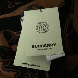Burberry Brown Oak Leaf Wool Football Scarf
