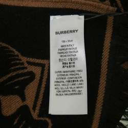 Burberry Brown Oak Leaf Wool Football Scarf