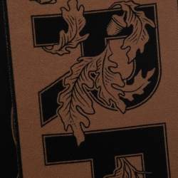 Burberry Brown Oak Leaf Wool Football Scarf