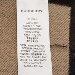 Burberry Archive Beige See the Future Wool Football Scarf