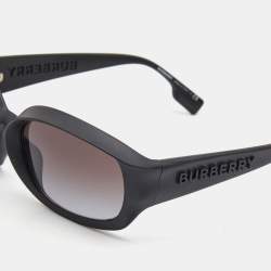 Pre Owned Burberry Black/Brown Gradient B4338 Milton Rectangle Sunglasses