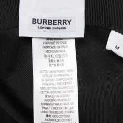 Burberry Black EKD Appliqued Cotton Baseball Cap M