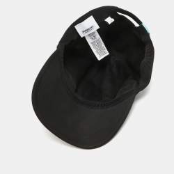 Burberry Black EKD Appliqued Cotton Baseball Cap M