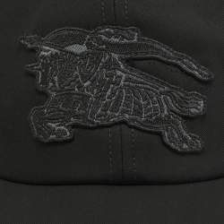 Burberry Black EKD Appliqued Cotton Baseball Cap M