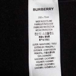 Burberry Black/Camel Brown Brushed Cashmere Reversible Scarf
