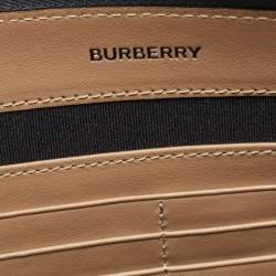 Burberry Grey Check Embossed Leather Edin Zip Pouch