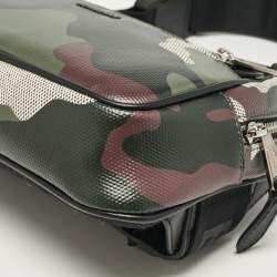 Burberry Mangrove Green Camo Coated Canvas West Belt Bag