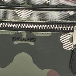 Burberry Mangrove Green Camo Coated Canvas West Belt Bag