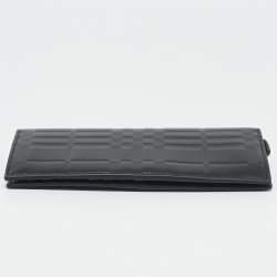 Pre Owned Burberry Black Leather Bifold Long Wallet
