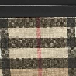 Burberry Beige House Check Coated Canvas and Leather Card Holder